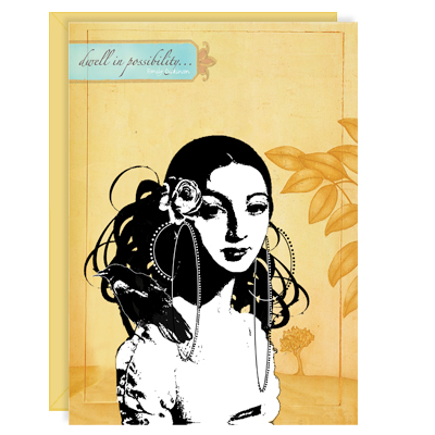 Greeting Card - Spanish Girl Greeting Card - Spanish Girl